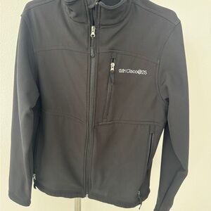 Cisco Branded Logo Women’s Softshell Jacket, Black, Small- NWOT